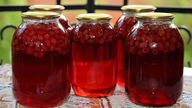 Рецепт Компот из малины на зиму