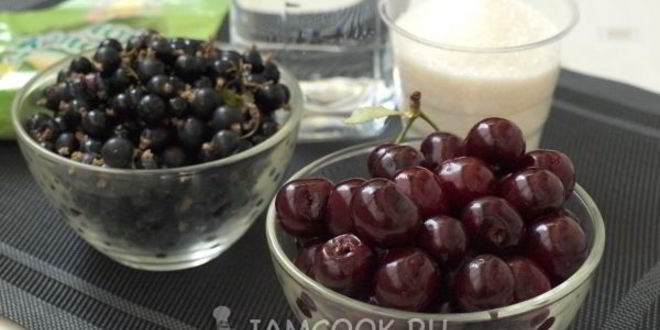 Рецепт компот из вишни и смородины