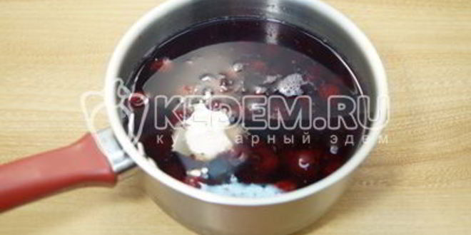 Рецепт компот из замороженной вишни