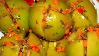 Рецепт Квашеные зеленые помидоры