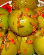 Квашеные зеленые помидоры