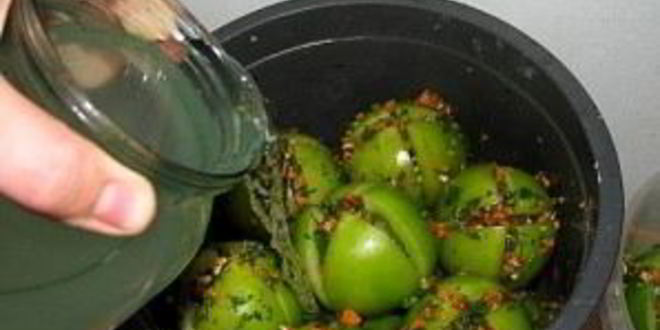 Рецепт квашеные зеленые помидоры