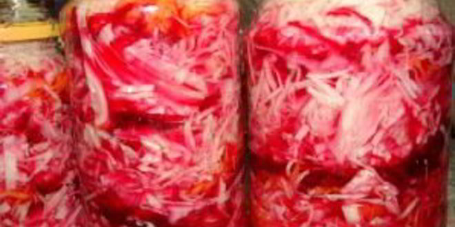 Рецепт капуста маринованная со свеклой