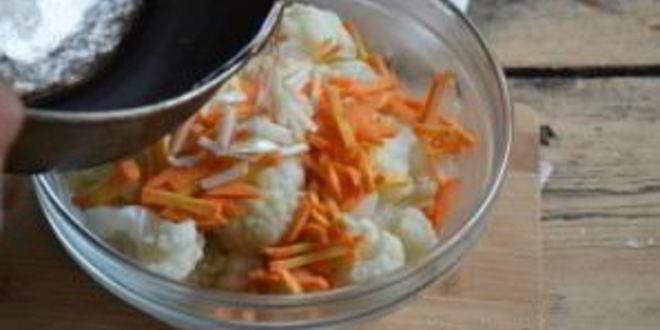 Рецепт маринованная цветная капуста с морковью
