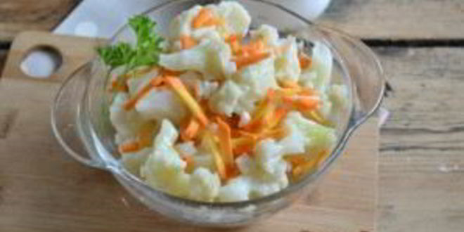 Рецепт маринованная цветная капуста с морковью