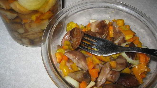 Рецепт Маринованные грибы с овощами