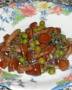 Маринованные опята с горошком