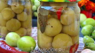 Рецепт Маринованные зеленые помидоры Пальчики оближешь