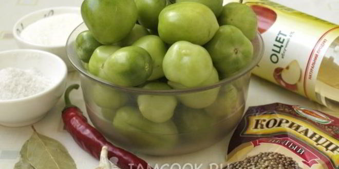 Рецепт маринованные зеленые помидоры пальчики оближешь