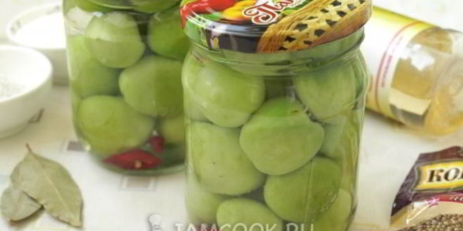 Рецепт маринованные зеленые помидоры пальчики оближешь