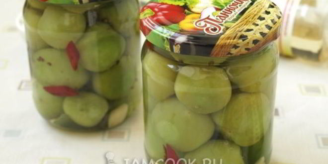 Рецепт маринованные зеленые помидоры пальчики оближешь