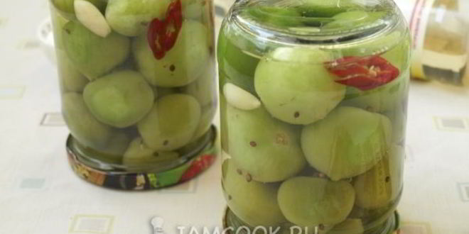 Рецепт маринованные зеленые помидоры пальчики оближешь