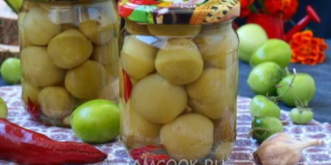 Рецепт маринованные зеленые помидоры пальчики оближешь