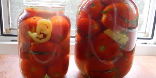 Рецепт острые помидоры маринованные со сладким перцем