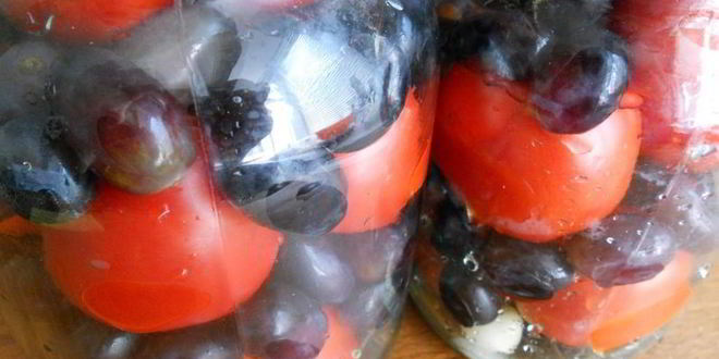 Рецепт помидоры маринованные с виноградом