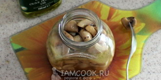 Рецепт шампиньоны, маринованные в лимонном соке и коньяке