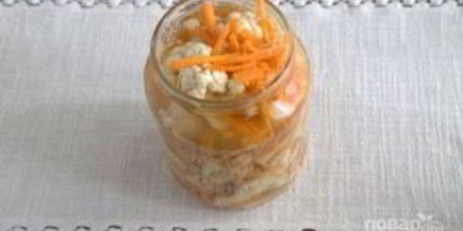 Рецепт цветная капуста, маринованная по-корейски