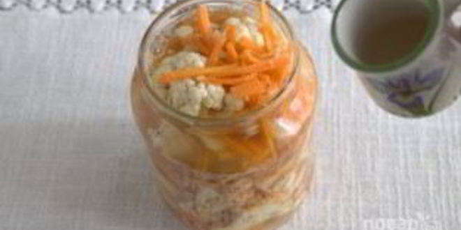 Рецепт цветная капуста, маринованная по-корейски