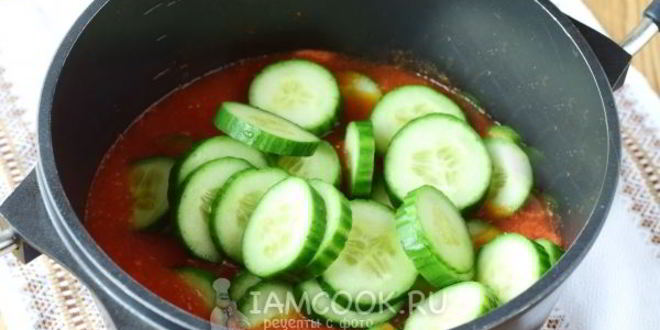 Рецепт огурцы в томатном соке на зиму
