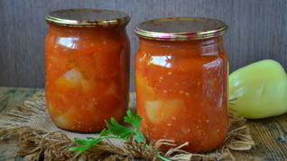 Рецепт Перец в томатном соке на зиму