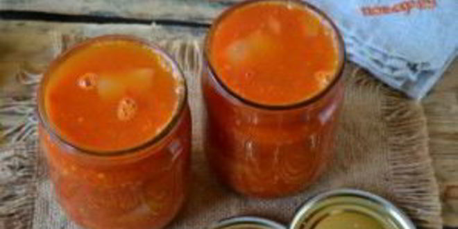 Рецепт перец в томатном соке на зиму