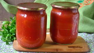 Рецепт Помидоры в томатном соке на зиму