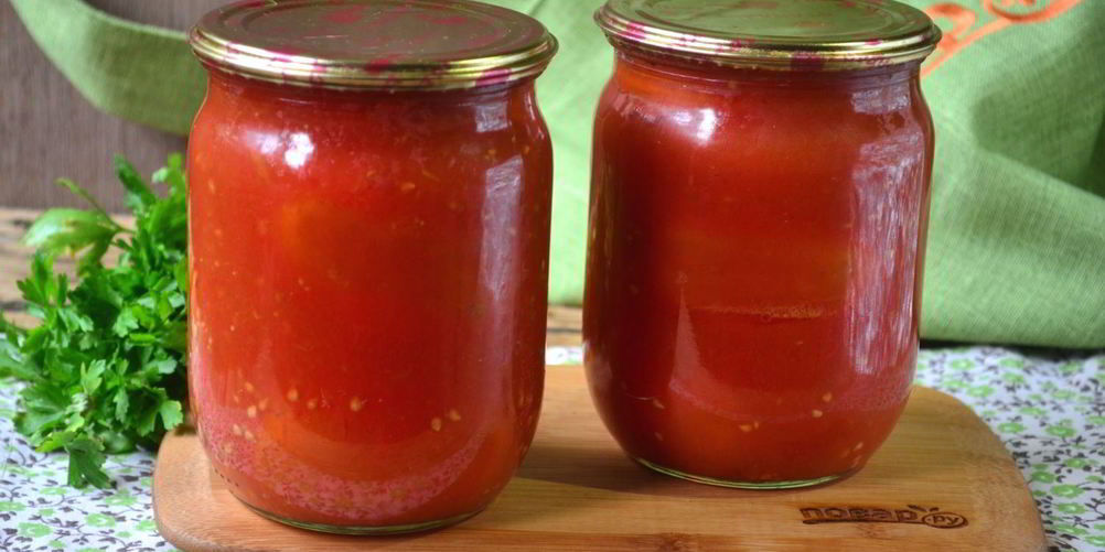 Как приготовить помидоры в томатном соке на зиму