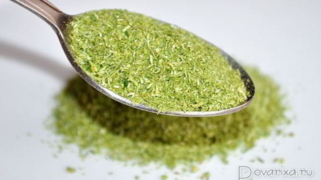 Рецепт Приправа из стеблей зелени