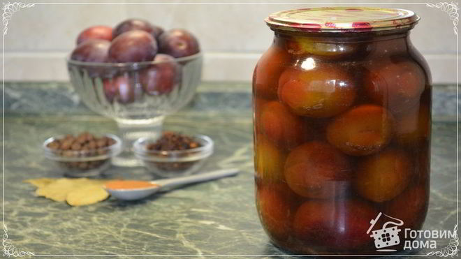 Рецепт Пряные сливы на зиму