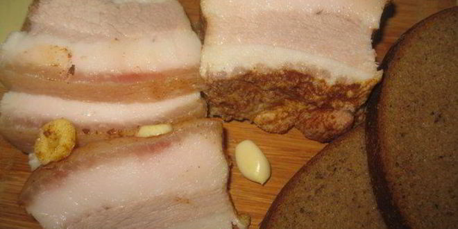 Рецепт сало в луковой шелухе