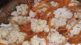 Рецепт Цветная капуста по-корейски на зиму