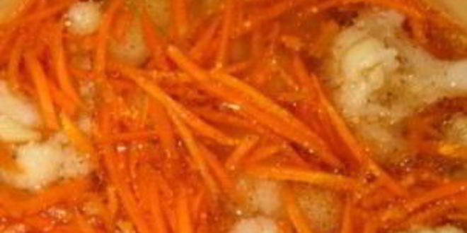Рецепт цветной капусты по-корейски на зиму