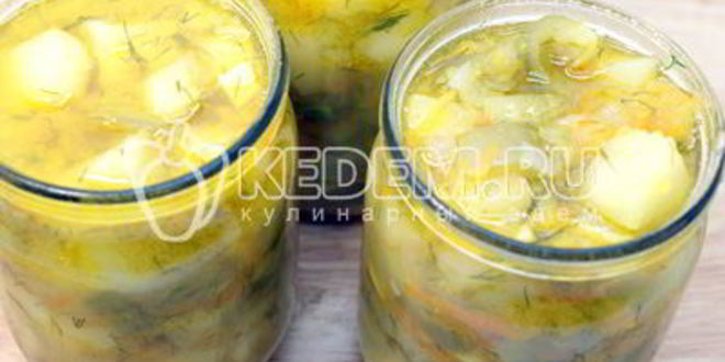 Рецепт тушеные кабачки с овощами на зиму