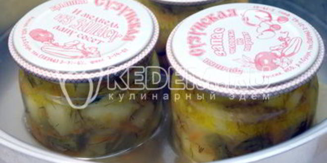 Рецепт тушеные кабачки с овощами на зиму