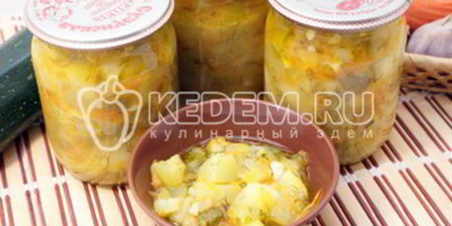 Рецепт тушеные кабачки с овощами на зиму