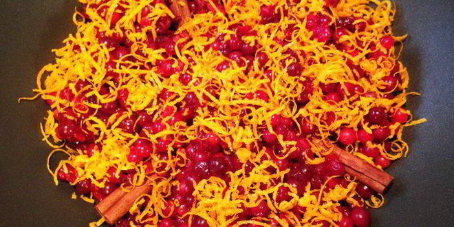 Рецепт клюквенный конфитюр с апельсинами и корицей