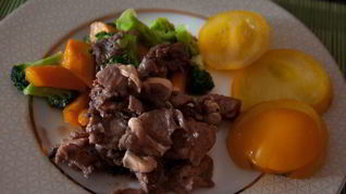 Рецепт Телятина в черносмородиновом варенье