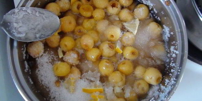 Рецепт варенье из белой черешни