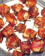 Водяные орехи в беконе