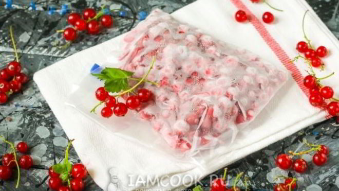 Рецепт Заморозка красной смородины на зиму