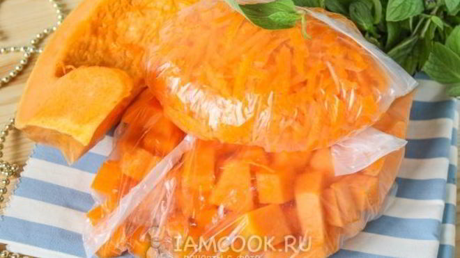 Рецепт Заморозка тыквы на зиму