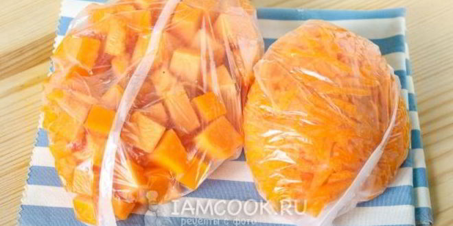 Рецепт заморозка тыквы на зиму