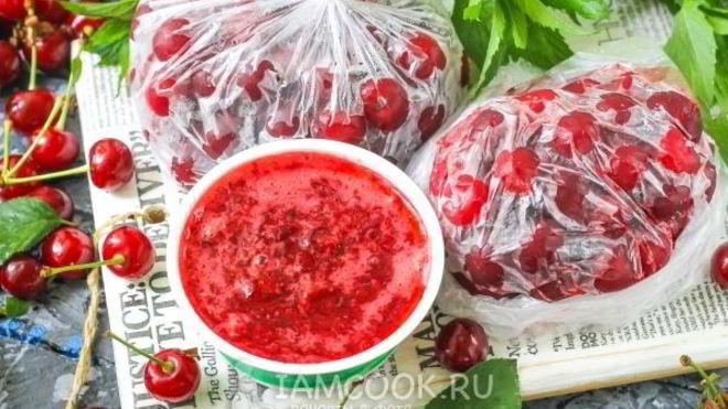 Рецепт Заморозка вишни на зиму