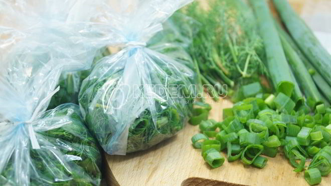 Рецепт Заморозка зелени на зиму