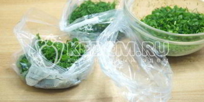 Рецепт заморозка зелени на зиму