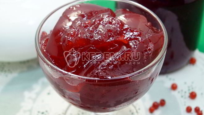 Рецепт Желе из красной смородины на зиму