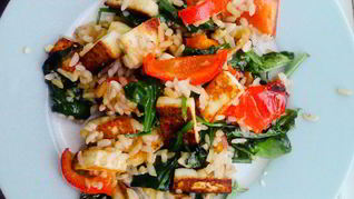 Рецепт Адыгейский сыр жаренный с овощами