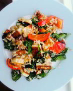 Адыгейский сыр жаренный с овощами