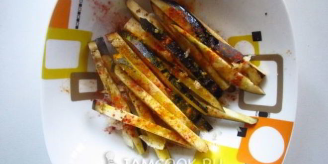 Рецепт баклажанные палочки в сырном кляре