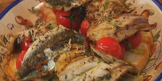 Рецепт бутерброд с сардинками и помидорами